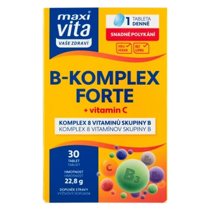 Maxi Vita Vaše Zdraví B-komplex forte + vitamin C 30 tablet 22,8 g