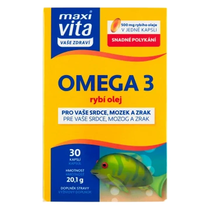 Maxi Vita Vaše Zdraví Omega 3 rybí olej 30 kapslí 20,1 g